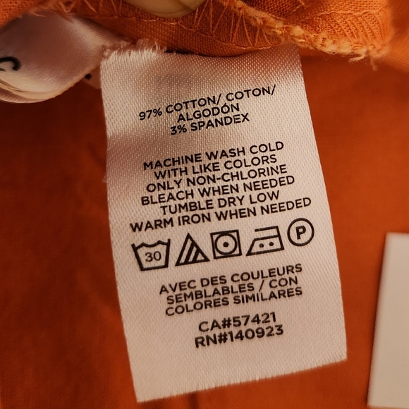 Women’s Washed Twill Shorts Coral Mist, size 8 - Picture 7 of 10